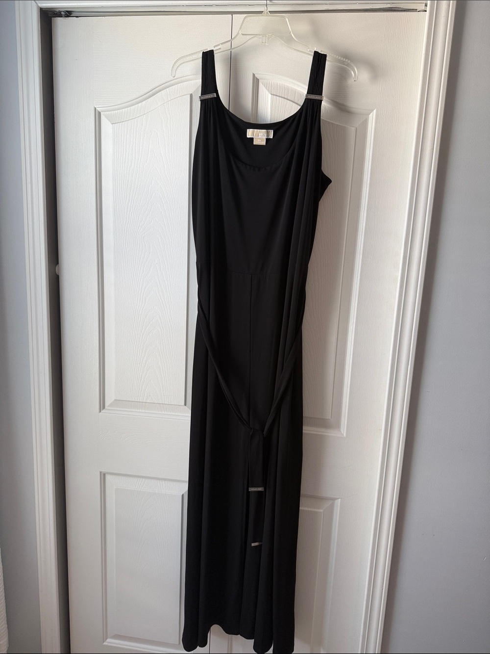 Michael Kors Black Sleeveless Maxi with Removable Tie